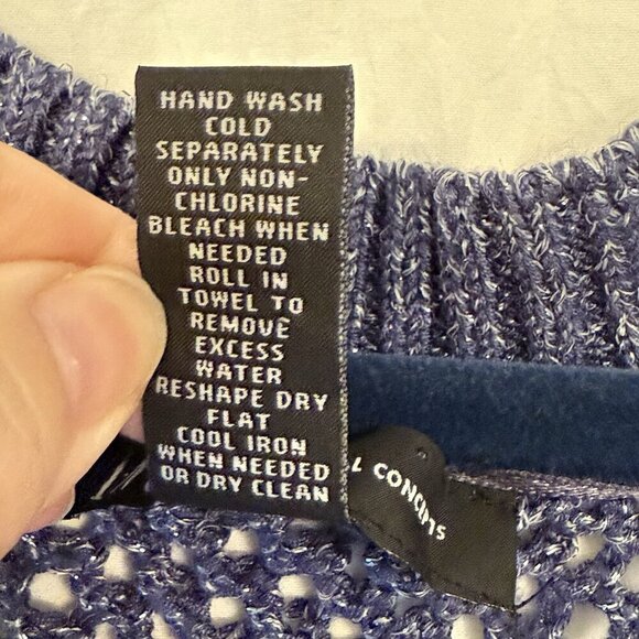 INC International Concepts Metalic Shimmer Size XS Women’s Open Knit Fishnet Top - Picture 8 of 10